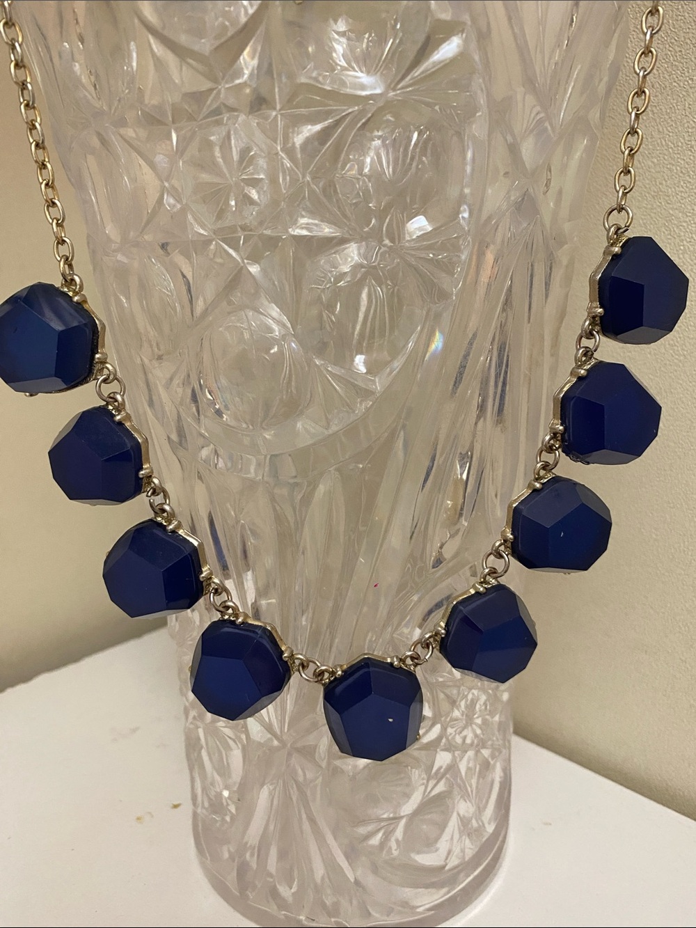 FREE NAPIER Blue Acrylic Necklace